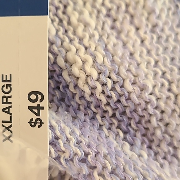 ARIZONA JEAN CO WOMEN'S JUNIORS PLUS SIZE PURPLE/WHITE BUTTON CARDIGAN SIZE XXL - Picture 15 of 16